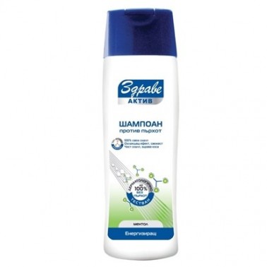 SHAMPOO ZDRAVE ACTIVE DANDRUFF PROTECT 200ML MENTHOL "AROMA" 12PCS IN BOX, PRICE PER PCS.