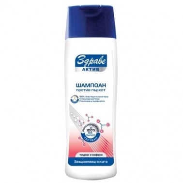 SHAMPOO ZDRAVE ACTIVE DANDRUFF PROTECT 200ML TAURINE "AROMA" 12PCS IN BOX, PRICE PER PCS.