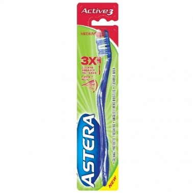 TOOTHBRUSH ASTERA 3 COLORS MEDIUM "AROMA" PRICE PER PCS.