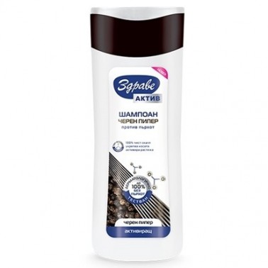 SHAMPOO ZDRAVE ACTIVE DANDRUFF PROTECT 200ML BLACK PEPPER "AROMA" 12PCS IN BOX, PRICE PER PCS.