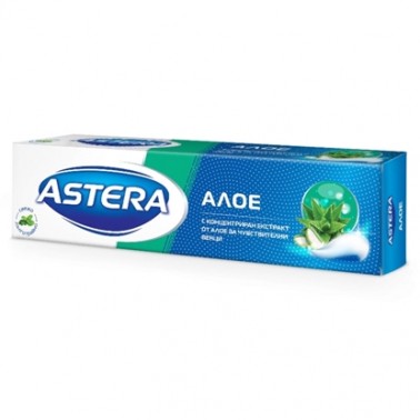 TOOTHPASTE ASTERA 100ML ALOE VERA "AROMA" 12PCS IN BOX, PRICE PER PCS.