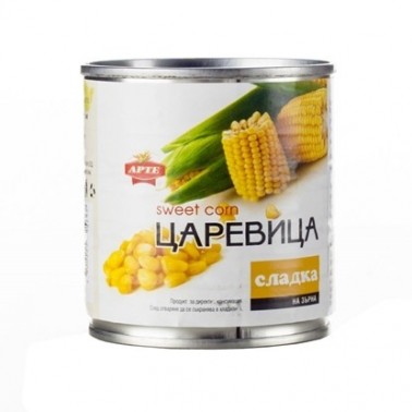 SWEET CORN 212GR "ARTE" 12PCS IN BOX, PRICE PER PCS.