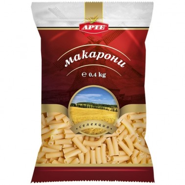MACARONI 400GR "ARTE", 25PCS IN BOX, PRICE PER PCS.