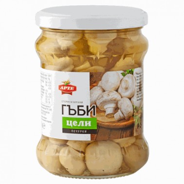WHOLE MUSHROOMS 480GR "ARTE" 6PCS IN BOX, PRICE PER PCS.