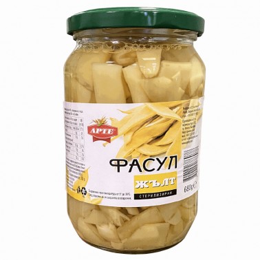 YELLOW BEANS 720GR JAR "ARTE" 12PCS IN BOX, PRICE PER PCS.