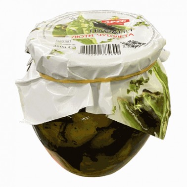 HOT SMOKED PEPPERS AMPHORA 580GR "ARTE'' 6PCS IN BOX, PRICE PER PCS.