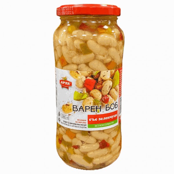 BEANS WITH VEGETABLES 540GR COOKED "ARTE" 12PCS IN BOX, PRICE PER PCS.