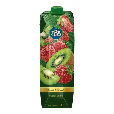 JUICE, KIWI AND STRAWBERRY 1L "BBB" 12PCS IN A BOX, PRICE PER PCS.