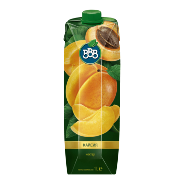 JUICE, APRICOT 1L "BBB" 12PCS IN A BOX, PRICE PER PCS.