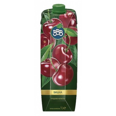 JUICE, SOUR CHERRY 1L "BBB" 12PCS IN A BOX, PRICE PER PCS.