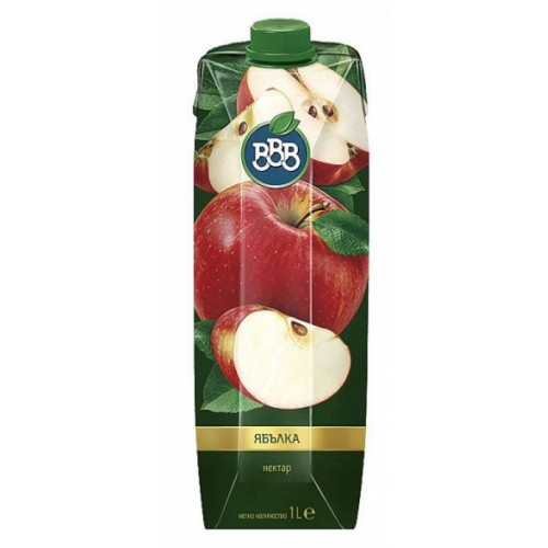 JUICE, APPLE 1L "BBB" 12PCS IN A BOX, PRICE PER PCS.
