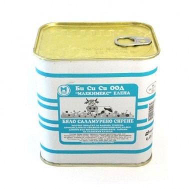 COWS WHITE CHEESE TIN 800GR ''ELENA'' 12PCS IN BOX, PRICE PER PCS.