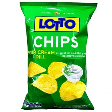 LOTTO CHIPS CREAM AND DILL 100GR "BEST FOODS" 19PCS IN BOX, PRICE PER PCS.