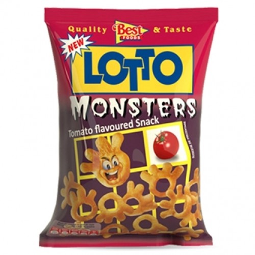 LOTTO MONSTERS 75GR "BEST FOODS" 24PCS IN BOX, PRICE PER PCS.