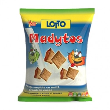 LOTTO MADYTOS WITH COCOA CREAM 50GR "BEST FOODS" 36PCS IN BOX, PRICE PER PCS.
