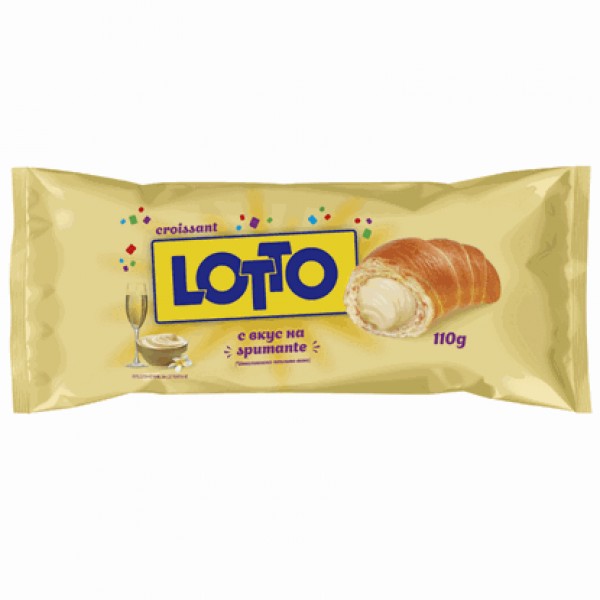 CROIASSANT LOTTO CHAMPAGNE 110GR "BEST FOODS" 18PCS IN BOX, PRICE PER PCS.