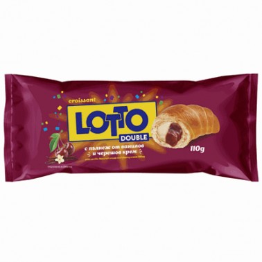 CROIASSANT LOTTO VANILLA AND CHERRY 110GR "BEST FOODS" 18PCS IN BOX, PRICE PER PCS.