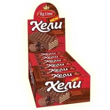 COCOA WAFER HELI 53GR CHOCO "BG-LINE" 24PCS IN PACK, PRICE PER PCS.