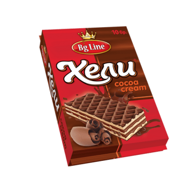 COCOA WAFER HELI 255GR CHOCO "BG-LINE" 10PCS IN PACK, PRICE PER PCS.