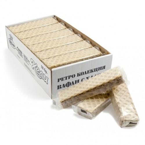 COCOA WAFER HELI RETRO 65GR WHITE "BG-LINE" 18PCS IN PACK, PRICE PER PCS.