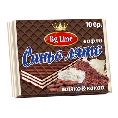 CHOCO WAFER BLUE SUMMER 200GR MILK AND COCOA "BG-LINE" 10 PCS IN PACK, PRICE PER PCS.