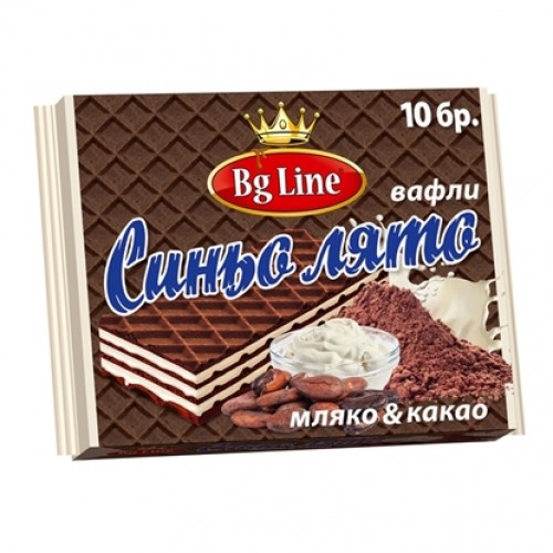 CHOCO WAFER BLUE SUMMER 200GR MILK AND COCOA "BG-LINE" 10 PCS IN PACK, PRICE PER PCS.