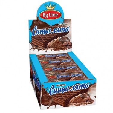 CHOCO WAFER BLUE SUMMER 63GR COCOA AND COCOA "BG-LINE" 16PCS IN PACK, PRICE PER PCS.
