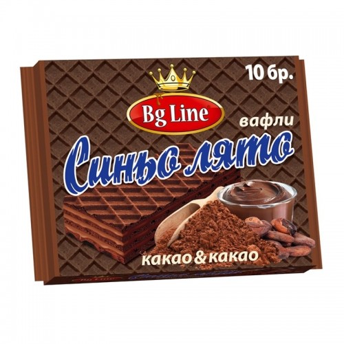 CHOCO WAFER BLUE SUMMER 200GR COCOA AND COCOA "BG-LINE" 10 PCS IN PACK, PRICE PER PCS.