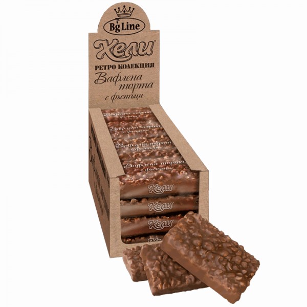 CHOCO WAFER CAKE 60GR PEANUTS "BG-LINE" 16PCS IN PACK, PRICE PER PCS.