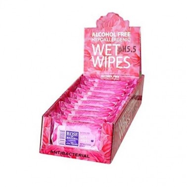 ANTIBACTERIAL WET NAPKINS ROSE "BIOFRESH" PRICE PER PACK