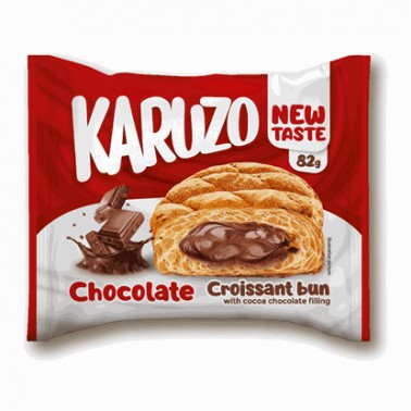 CROISSANT BUN KARUZO 82GR COCOA CREAM "THE BAKERS" 24PCS IN BOX, PRICE PER PCS.