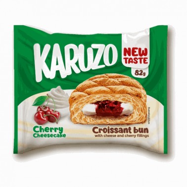 CROISSANT BUN KARUZO 82GR CHERRY CHEESECAKE "THE BAKERS" 24PCS IN BOX, PRICE PER PCS.