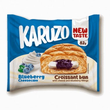 CROISSANT BUN KARUZO 82GR BLUEBERRY CHEESECAKE "THE BAKERS" 24PCS IN BOX, PRICE PER PCS.