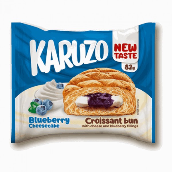 CROISSANT BUN KARUZO 82GR BLUEBERRY CHEESECAKE "THE BAKERS" 24PCS IN BOX, PRICE PER PCS.
