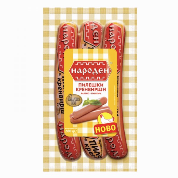 CHICKEN FRANKFURTER VACUUM 280GR NARODEN ''BELLA'' PRICE PER PCS.