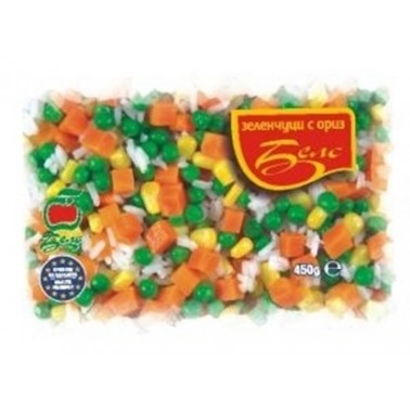 FROZEN VEGETABLES WITH RICE 400GR "BELS" PRICE PER PCS.
