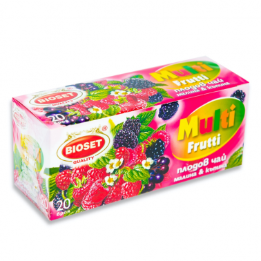TEA RASPBERRY AND BLACKBERRY 30GR "BIOSET" 18PCS IN BOX, PRICE PER PCS.
