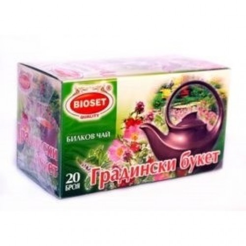 TEA HERBAL GARDEN BOUQUET 30GR "BIOSET" 18PCS IN BOX, PRICE PER PCS.