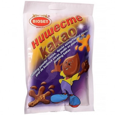 STARCH COCOA 60GR ''BIOSET'' 12PCS IN PACK, 10 PACKS IN BOX, PRICE PER PCS.