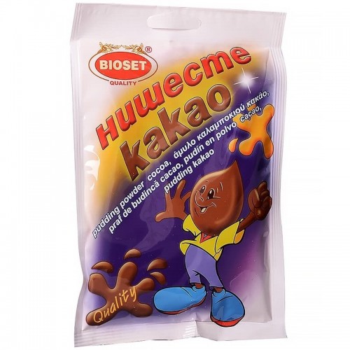 STARCH COCOA 60GR ''BIOSET'' 12PCS IN PACK, 10 PACKS IN BOX, PRICE PER PCS.