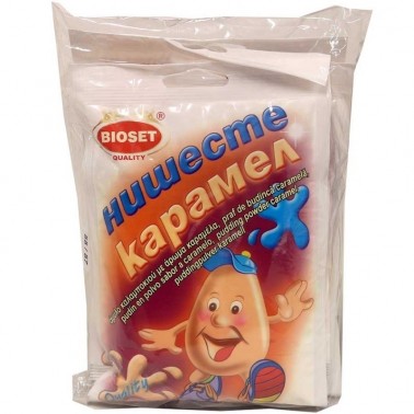 STARCH CARAMEL 60GR ''BIOSET'' 12PCS IN PACK, 10 PACKS IN BOX, PRICE PER PCS.
