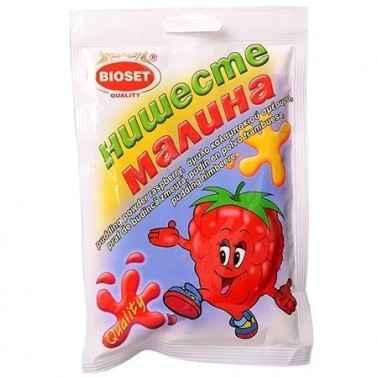 STARCH RASPBERRY 60GR ''BIOSET'' 12PCS IN PACK, 10 PACKS IN BOX, PRICE PER PCS.