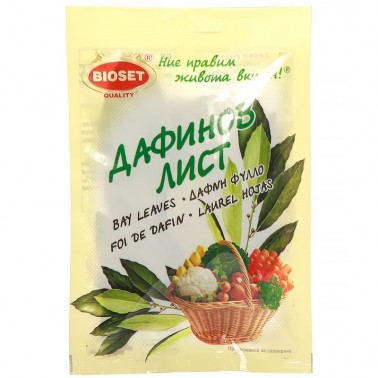 BAY LEAF 8GR "BIOSET" 8PCS IN PACK, 20 PACKS IN BOX, PRICE PER PCS.