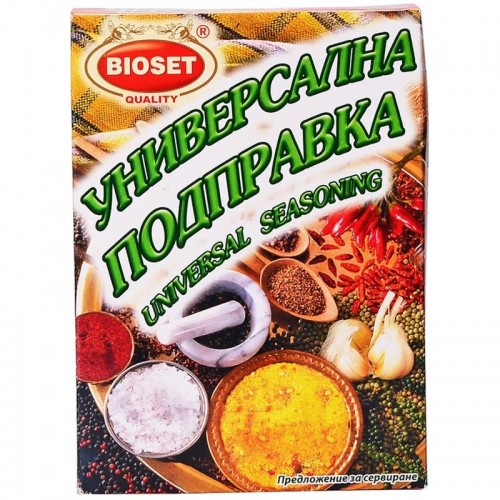 UNIVERSAL SPICE MIX 70GR "BIOSET" 6PCS IN PACK, 10PACKS IN BOX, PRICE PER PCS.