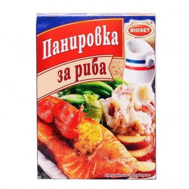 BREADCRUMBS FOR FISH 100GR "BIOSET" 6PCS IN PACK, 10 PACKS IN BOX, PRICE PER PCS.