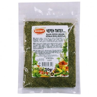 BLACK PEPPER 50GR "BIOSET" 60PCS IN BOX, PRICE PER PCS.