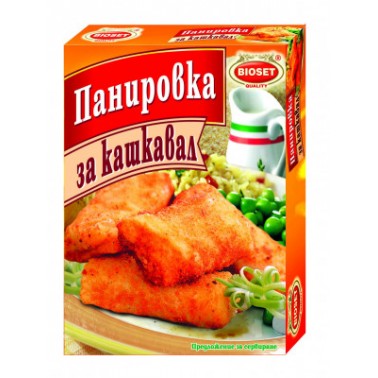 BREADCRUMBS FOR CHEESE 100GR "BIOSET" 6PCS IN PACK, 10 PACKS IN BOX, PRICE PER PCS.