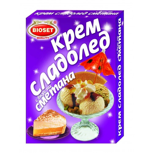 ICE CREAM POWDER 80GR CREAM ''BIOSET'' 6PCS IN PACK, 10 PACKS IN BOX, PRICE PER PCS.