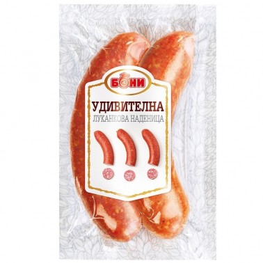 SAUSAGE AMAZING LUKANKA TYPE 330GR VACUUM "BONI" PRICE PER PCS.