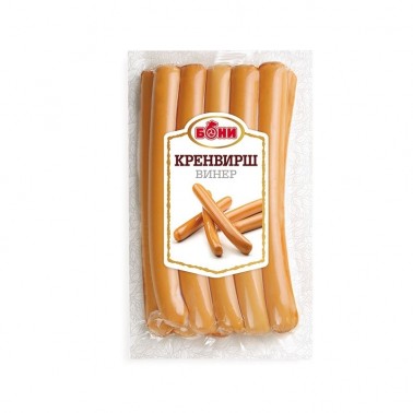FRANKFURTER WIENER 400GR VACUUM "BONI" 12PCS IN BOX, PRICE PER PCS.